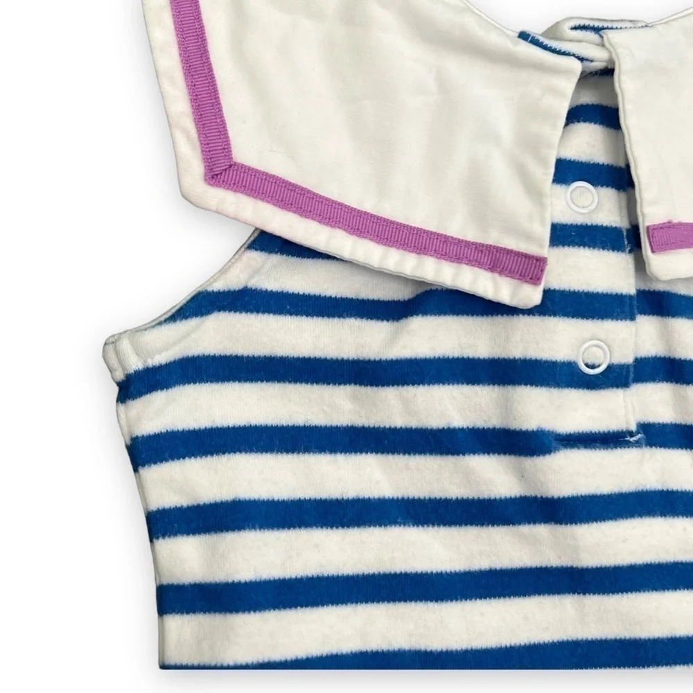 Gymboree Hippos And Bows Striped Sailor Top Blue Skirted Bloomers‎ 0-3 mo.